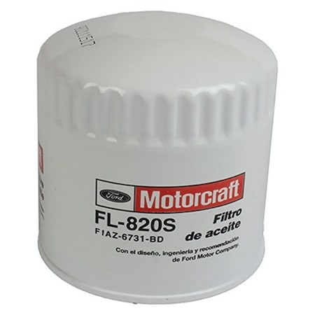 Motorcraft Fleet Oil Filter-Ford Crown Vic-Town Car, Fl820Sb12 FL820SB12
